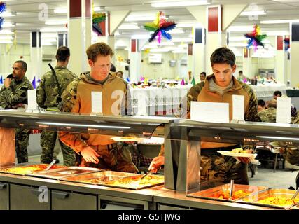 Le prince Harry période de service en Afghanistan Banque D'Images