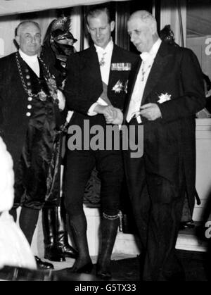 Politique - Le président Charles de Gaulle Visite d'État au Royaume-Uni - Londres Banque D'Images