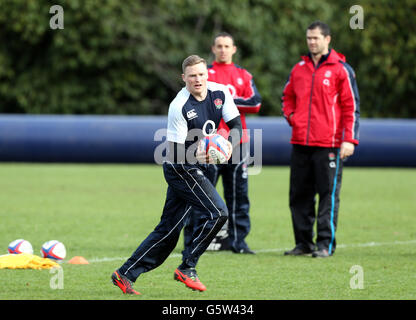 Rugby Union - session d'entraînement ouverte en Angleterre - Penny Hill Park.Chris Ashton, de l'Angleterre, pendant la séance d'entraînement à Penny Hill Park, à Bagshot. Banque D'Images