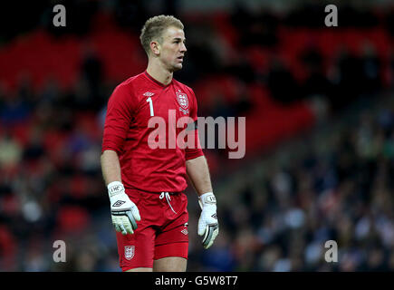 Football - International friendly - Angleterre v Brésil - Stade Wembley. Joe Hart, gardien de but de l'Angleterre Banque D'Images