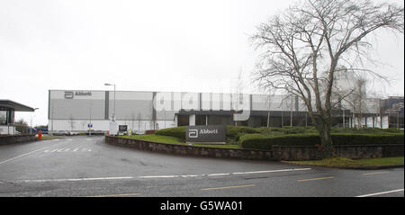 Une vue d'ensemble de l'usine Abbott Healthcare Nutrition de Cootehill Co Monaghan. Banque D'Images