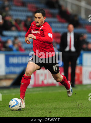 Football - championnat de npower football League - Huddersfield Town / Cardiff City - John Smiths Stadium. Craig Conway de Cardiff City. Banque D'Images