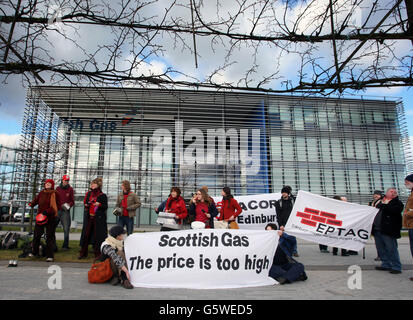 Protestation Gaz écossais Banque D'Images