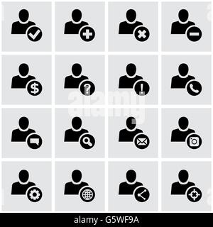 Vector noirs icon set Illustration de Vecteur