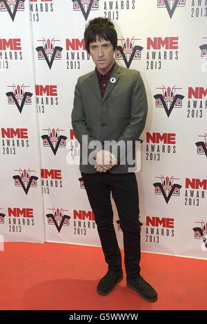 Prix NME 2013 - arrivées - Londres.Johnny Marr arrivant pour les NME Awards 2013, au Troxy, Londres. Banque D'Images