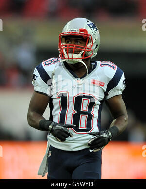American football - NFL International Series 2012 - St Louis Rams / New England Patriots - Wembley Stadium.Matthew Slater, Grand récipiendaire des Patriots de la Nouvelle-Angleterre Banque D'Images