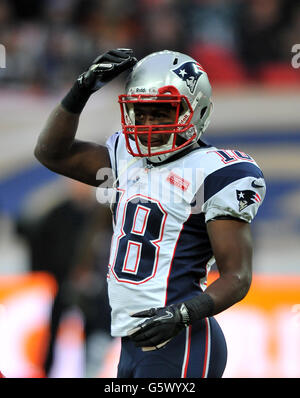 American football - NFL International Series 2012 - St Louis Rams / New England Patriots - Wembley Stadium.Matthew Slater, Grand récipiendaire des Patriots de la Nouvelle-Angleterre Banque D'Images
