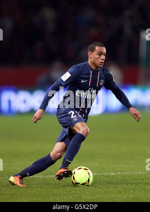 Football - Ligue One - Paris Saint-Germain / Bastia - Parc des Princes. Gregory Van Der Wiel, Paris Saint-Germain Banque D'Images