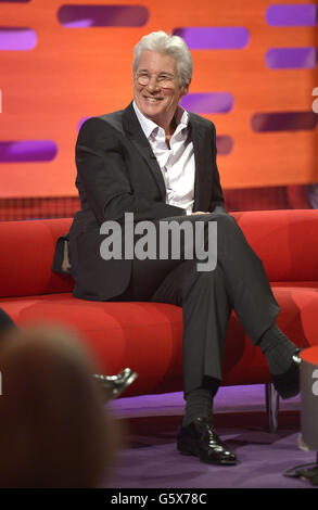 Richard Gere pendant le tournage du Graham Norton Show aux London Studios. Banque D'Images