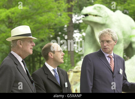 Duc d'Édimbourg à la Dinosaur Park à Crystal Palace Banque D'Images