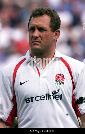 Richard Hill, d'Angleterre, lors du match de rugby de six Nations de Lloyds TSB entre l'Italie et l'Angleterre à Rome. Banque D'Images