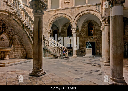 Intérieur de Palais des recteurs Dubrovnik Croatie Banque D'Images