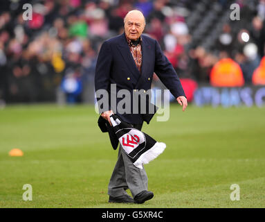 Football - Barclays Premier League - Fulham / Stoke City - Craven Cottage.Mohamed Al-Fayed, président de Fulham Banque D'Images