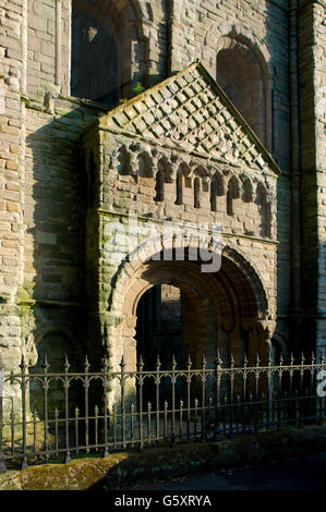 La porte du nord, l'abbaye de Kelso, Scottish Borders Banque D'Images