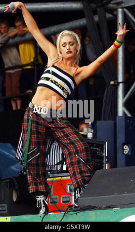 Glastonbury Festival 2002 - Pas de doute / Gwen Stefani Banque D'Images