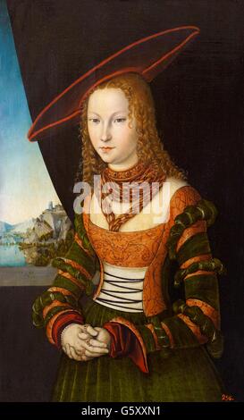 Portrait d'une femme, Lucas Cranach le Vieux, 1526, Musée d'état de l'Ermitage, Saint-Pétersbourg, Russie Banque D'Images