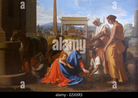 Sainte Famille en Egypte, Nicolas Poussin, 1657, Musée d'état de l'Ermitage, Saint-Pétersbourg, Russie Banque D'Images