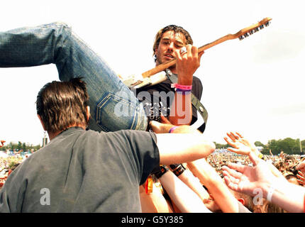 Gavin Rossdale à Glastonbury Banque D'Images