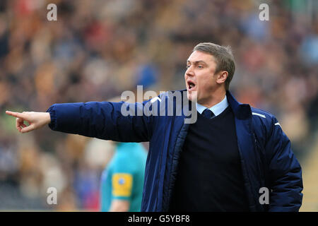 Football - championnat de la npower football League - Hull City / Birmingham City - KC Stadium.Lee Clark, directeur de la ville de Birmingham Banque D'Images
