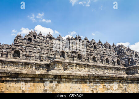 Temple de Borobudur à Java en Indonésie Banque D'Images