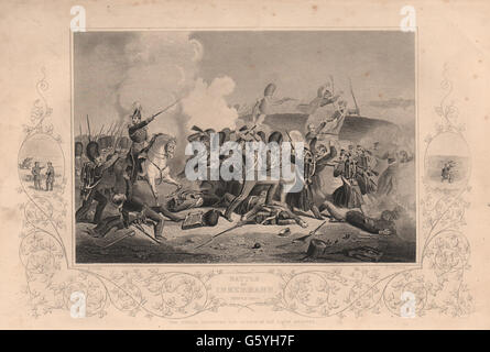 Guerre de Crimée : Bataille d'Inkerman Le 5 novembre 1854, antique print 1860 Banque D'Images