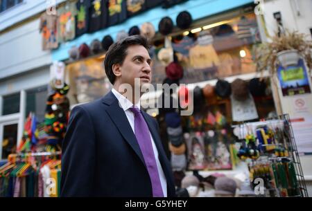 Ed Miliband à Brixton Banque D'Images