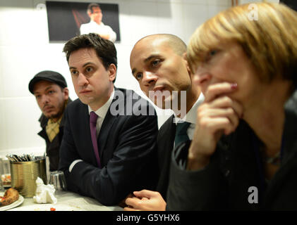 Ed Miliband à Brixton Banque D'Images