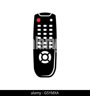 Télécommande TV noir vecteur icône. Illustration de Vecteur