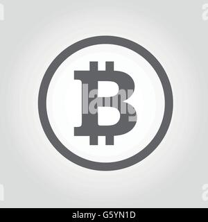 Black icône vecteur bitcoins Illustration de Vecteur