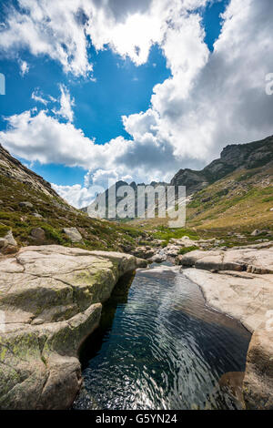 Piscine dans les montagnes, rivière Golo, Parc Naturel de la Corse, Parc naturel régional de Corse, Corse, France Banque D'Images