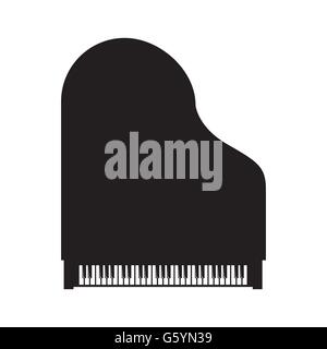 Piano à queue noir vecteur vue supérieure Illustration de Vecteur