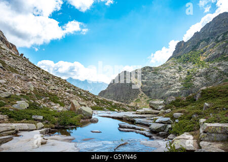 Piscine dans les montagnes, rivière Golo, Parc Naturel de la Corse, Parc naturel régional de Corse, Corse, France Banque D'Images