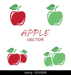 Télévision Vector icons set apple Illustration de Vecteur