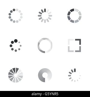 Chargement du vecteur icons set Illustration de Vecteur