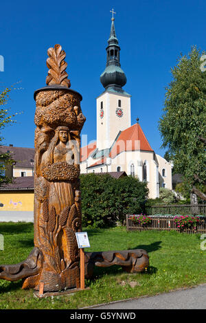 Église de Grossschoenau, forêt de Waldviertel, trimestre, Basse Autriche, Autriche, Europe Banque D'Images