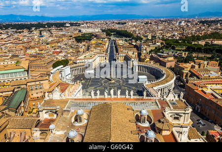 Vue de la Place Saint Pierre, à Rome Banque D'Images