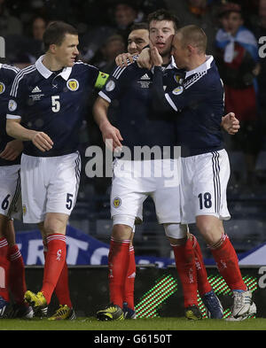 Football - Coupe du Monde FIFA 2014 Qualifications - Groupe A - Ecosse v Pays de Galles - Hampden Park Banque D'Images