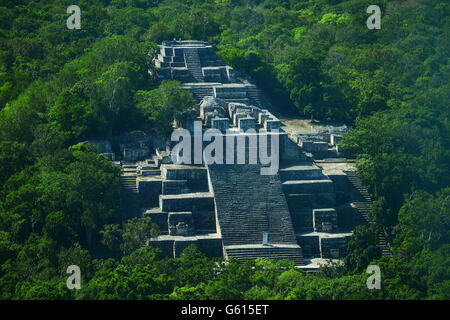 Ruines de l'ancienne cité Maya de Calakmul Banque D'Images