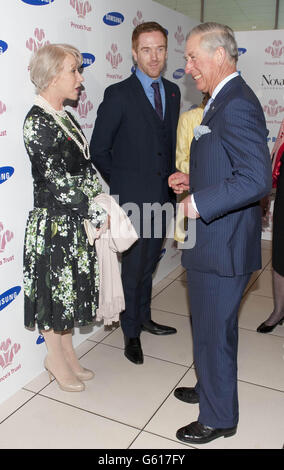 (De gauche à droite) Dame Helen Mirren, Damian Lewis et le Prince de Galles assistent aux prix Prince's Trust et Samsung Celebrate Success Awards à Odeon Leicester Square, Londres. Banque D'Images