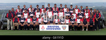 Bristol Shoguns, Rugby Union, Groupe d'équipe - saison 2002-03. Banque D'Images