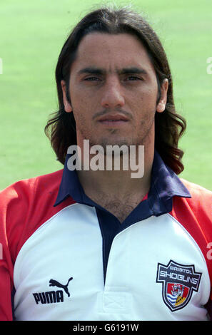 Agustin Pichot de l'équipe de rugby Union Bristol Shoguns pendant la séance photo annuelle de son club avant la nouvelle saison. Banque D'Images