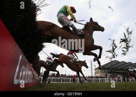 Courses hippiques - Festival de Pâques 2013 - Powers Gold Cup Day - Hippodrome de Fairyhouse.Une vue générale sur le terrain dans la coupe d'or Powers pendant le Festival de Pâques à l'hippodrome de Fairyhouse, Ratoath, Irlande. Banque D'Images