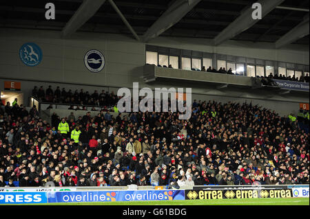 Football - npower football League Championship - Brighton et Hove Albion v Charlton Athletic - AMEX Stadium.Une vue générale des fans de Charlton Athletic dans les stands de l'AMEX Stadium Banque D'Images