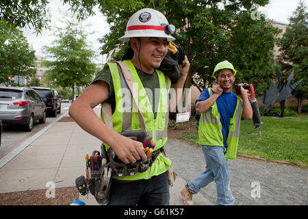 Hispanic construction workers - Washington, DC USA Banque D'Images