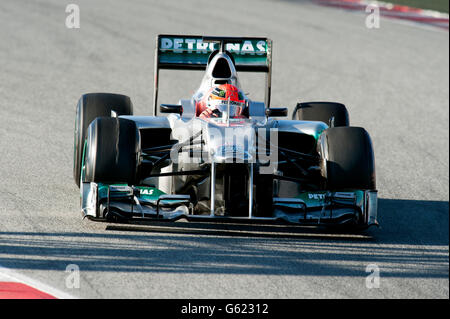 Michael Schumacher, GER, Mercedes AMG-Mercedes F1 W03, au cours de la Formule 1 séances d'essai, 21.-24,2.2012, au circuit de Banque D'Images