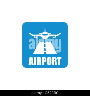 L'aéroport noir Vector icon set Illustration de Vecteur
