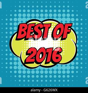 Best of 2016 comic book-bulle retro style Illustration de Vecteur