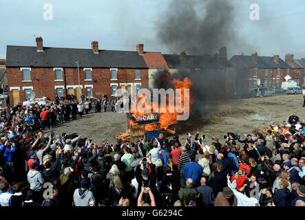 La baronne Thatcher funeral Banque D'Images