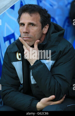 Football - npower football League Championship - Leicester City v Watford - King Power Stadium. Gianfranco Zola, directeur de Watford Banque D'Images