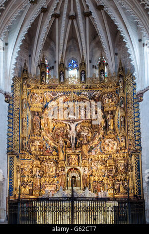 Espagne, Burgos, Chartreuse Miraflores, pièce autel gothique tardif (Isabelline) de Gil de Siloe et la tombe de Jean de Castille et Isabella du Portugal Banque D'Images